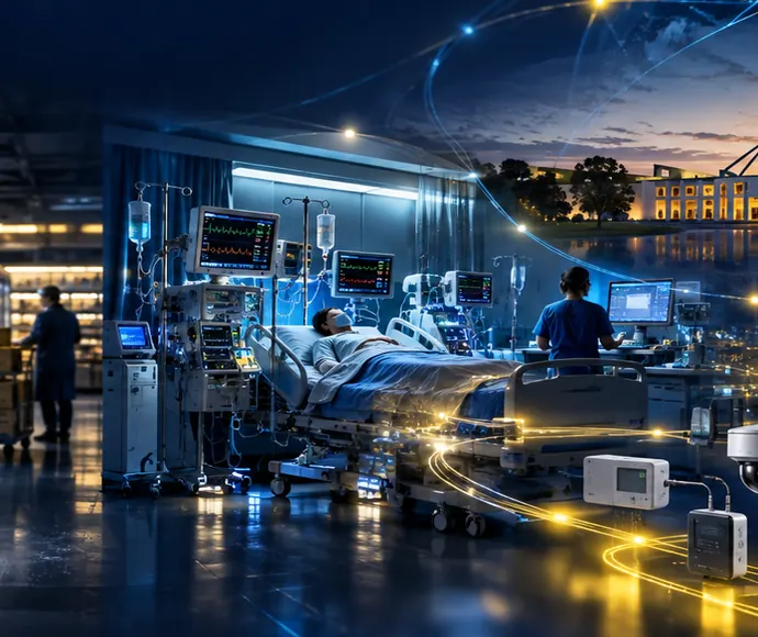 AI-generated hospital illustration